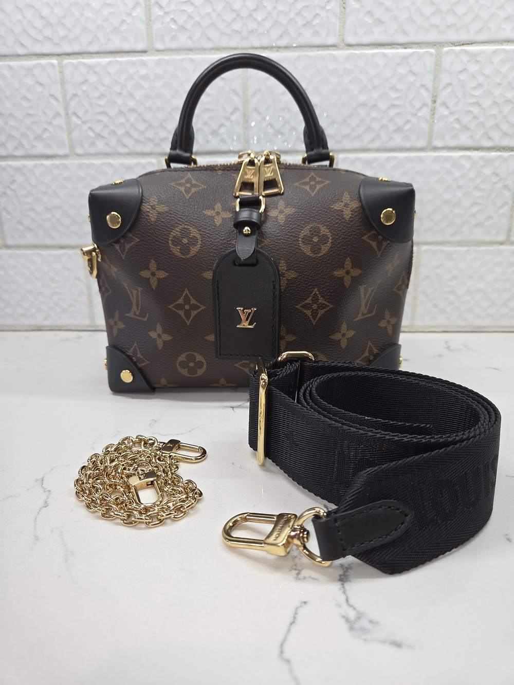 Louis Vuitton Monogram Petite Malle Souple Crossbody Bag - Excellent